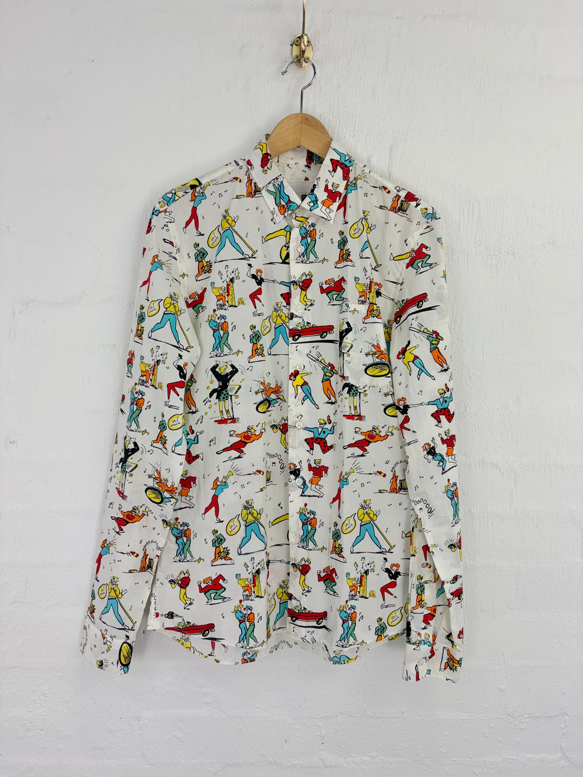 Prada Spring Summer 2012 Dance Americana Illustrated Shirt - 42