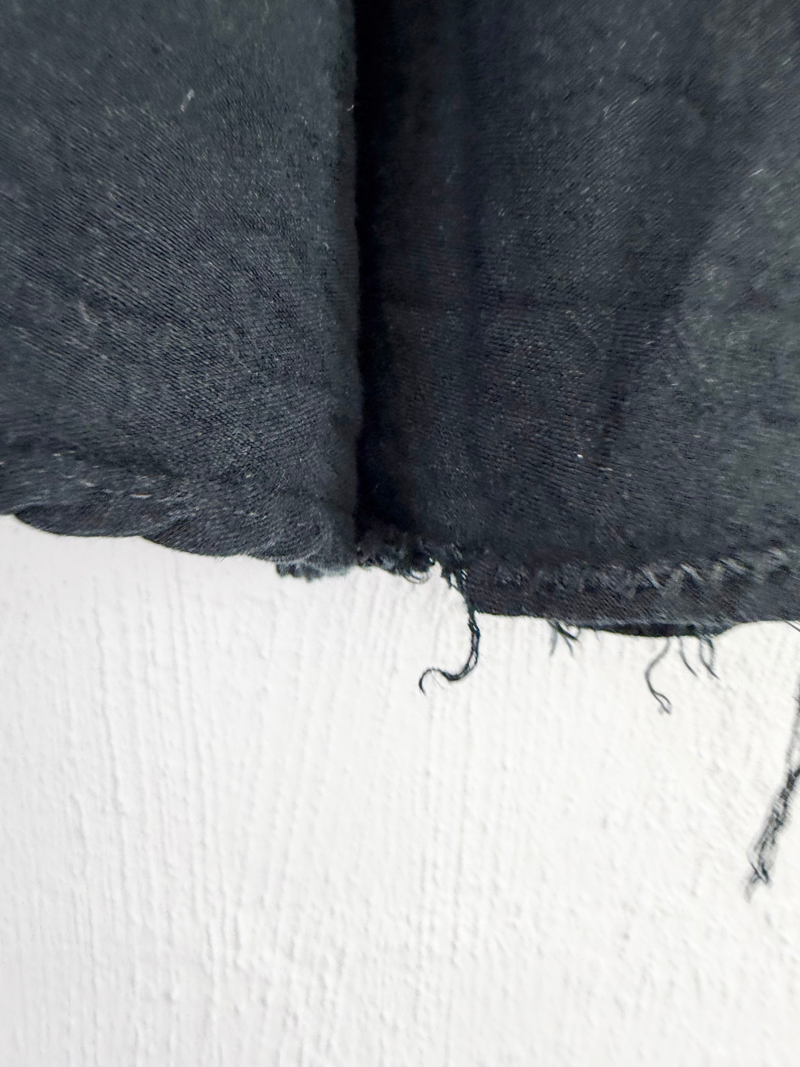 Fool Black Linen Blend Frill Skirt - AU8