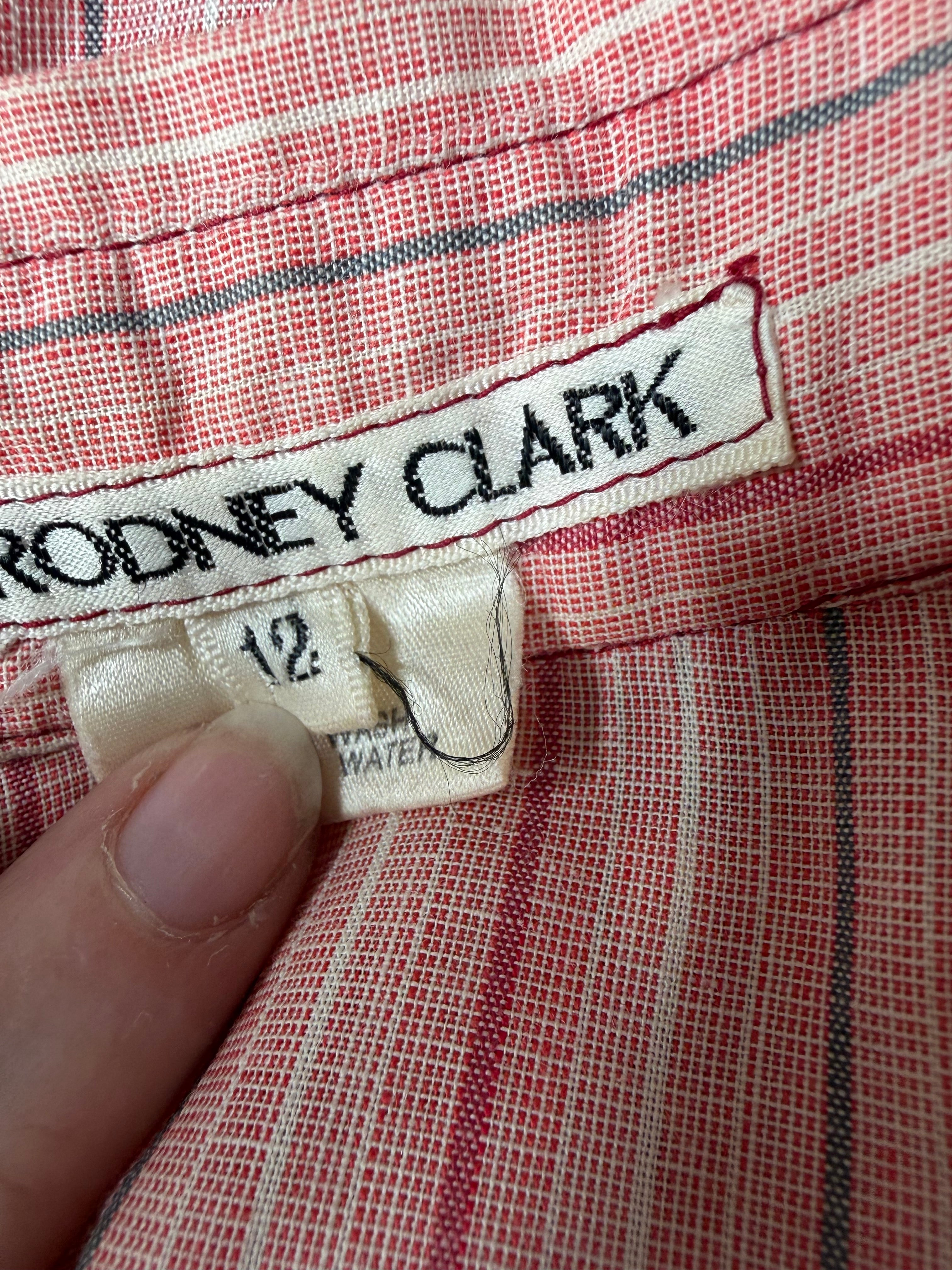 Vintage Rodney Clark Red Striped Shirt and Vest - AU12
