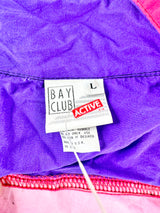 Vintage 80s Bay Club Neon Pink & Purple Running Jacket - AU12/14