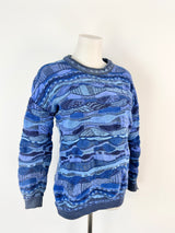 Vintage Purely Australian Clothing Co. Blue Merino Wool Sweater - S