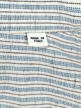 Billy Reid Striped Cotton Button Up T-Shirt - M