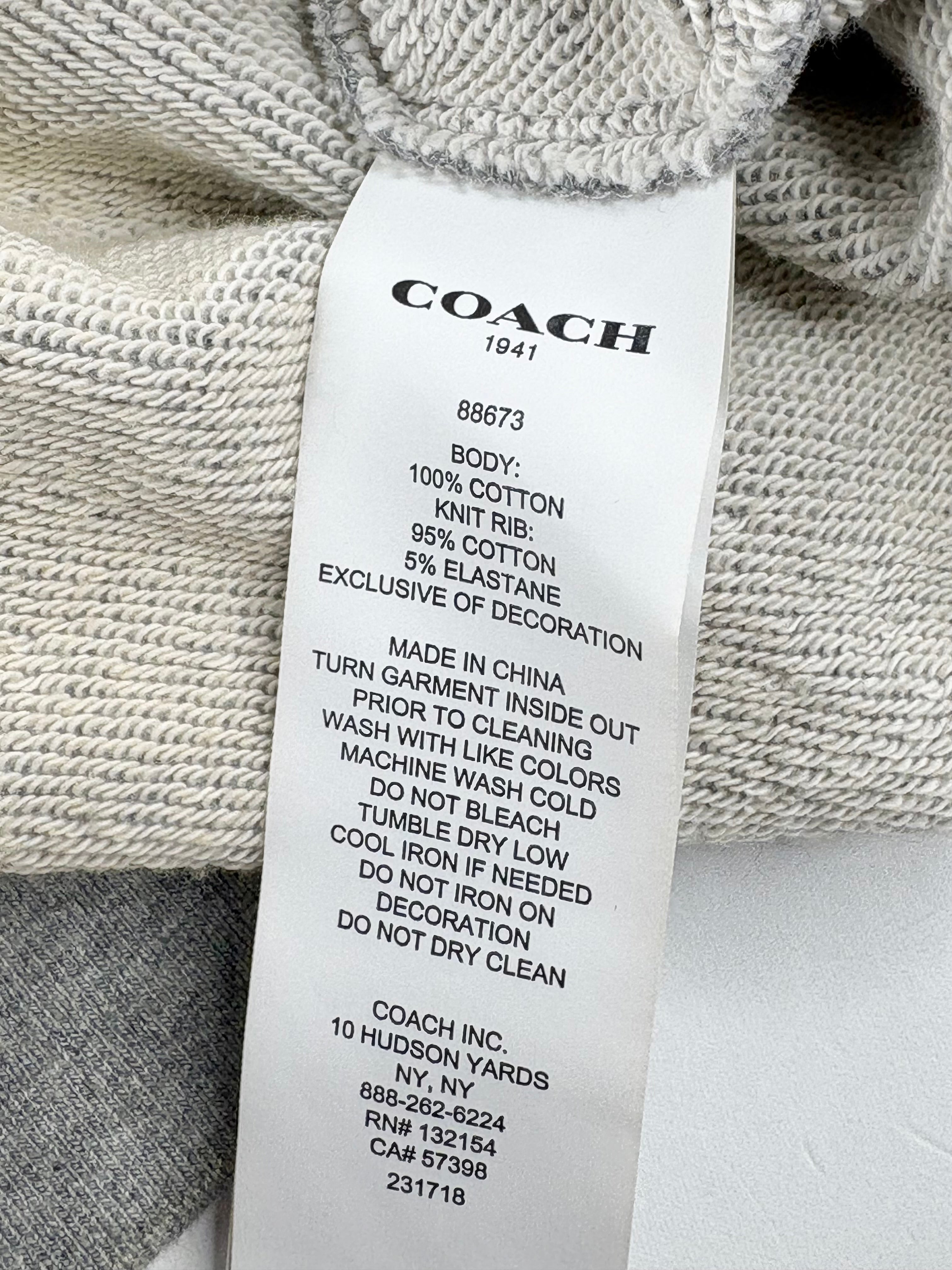 Coach Heather-Grey Retro Logo Crewneck Sweater - AU8/10