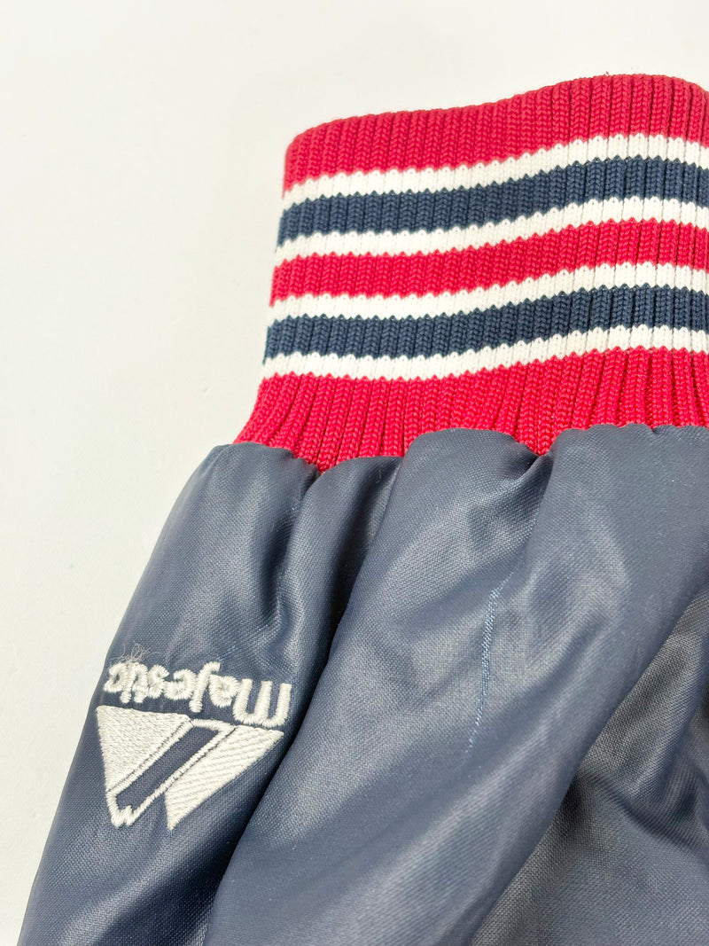Vintage-Style Majestic Navy Blue 'Red Sox' Bomber Jacket - S