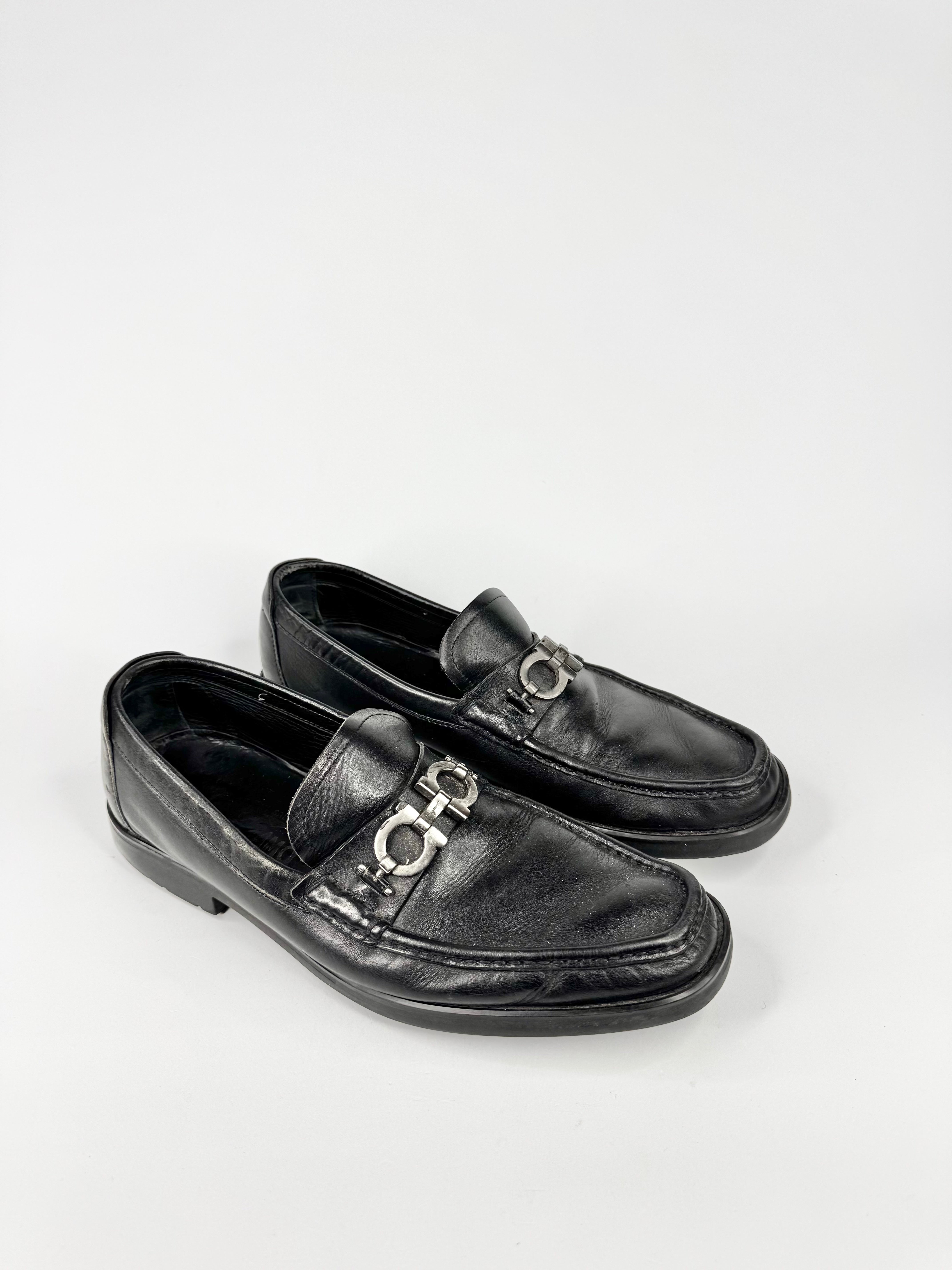 Salvatore Ferragamo Black Loafers - 10