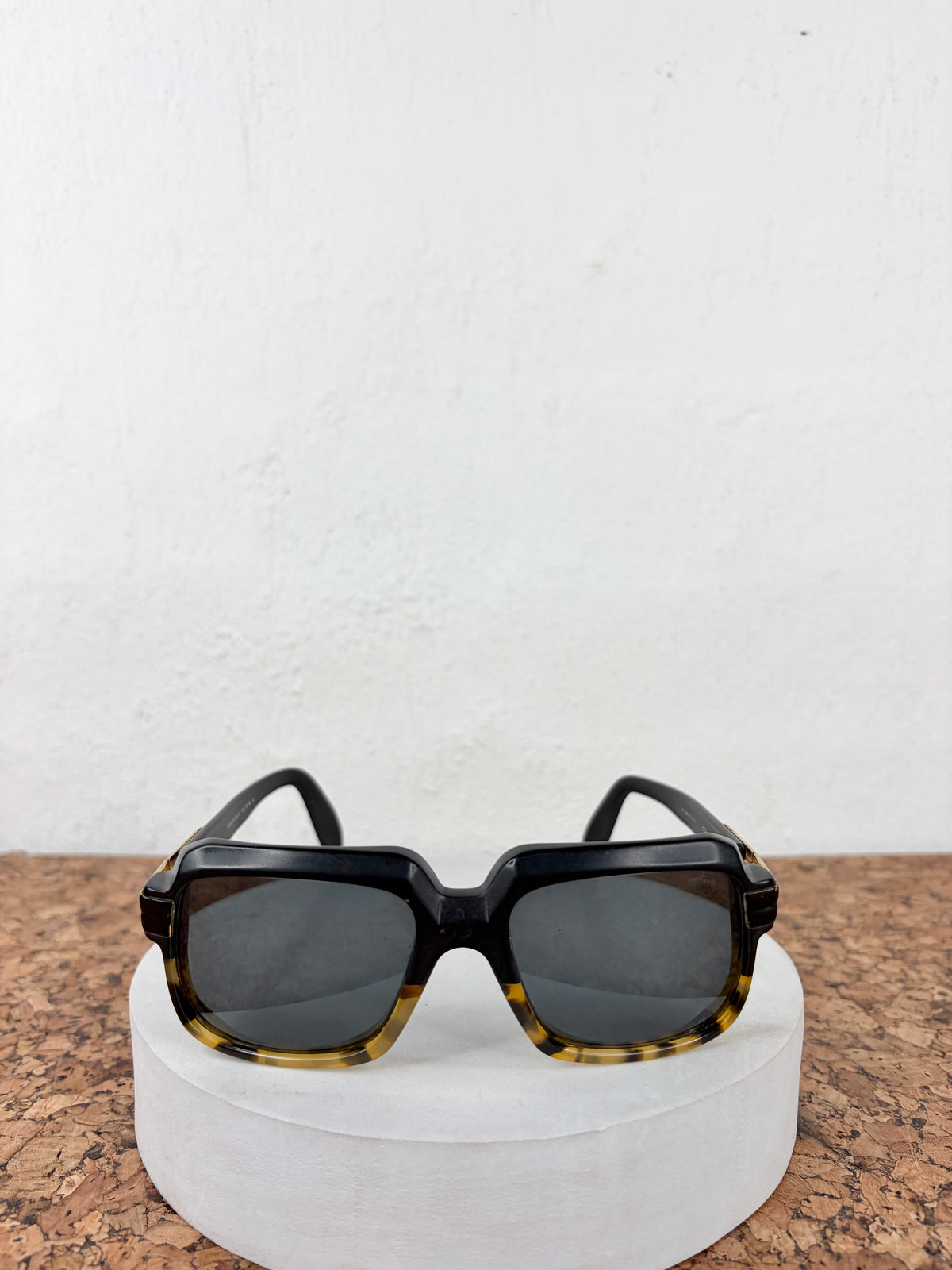 Cazal Square Frame Gold, Black & Tortoiseshell Sunglasses