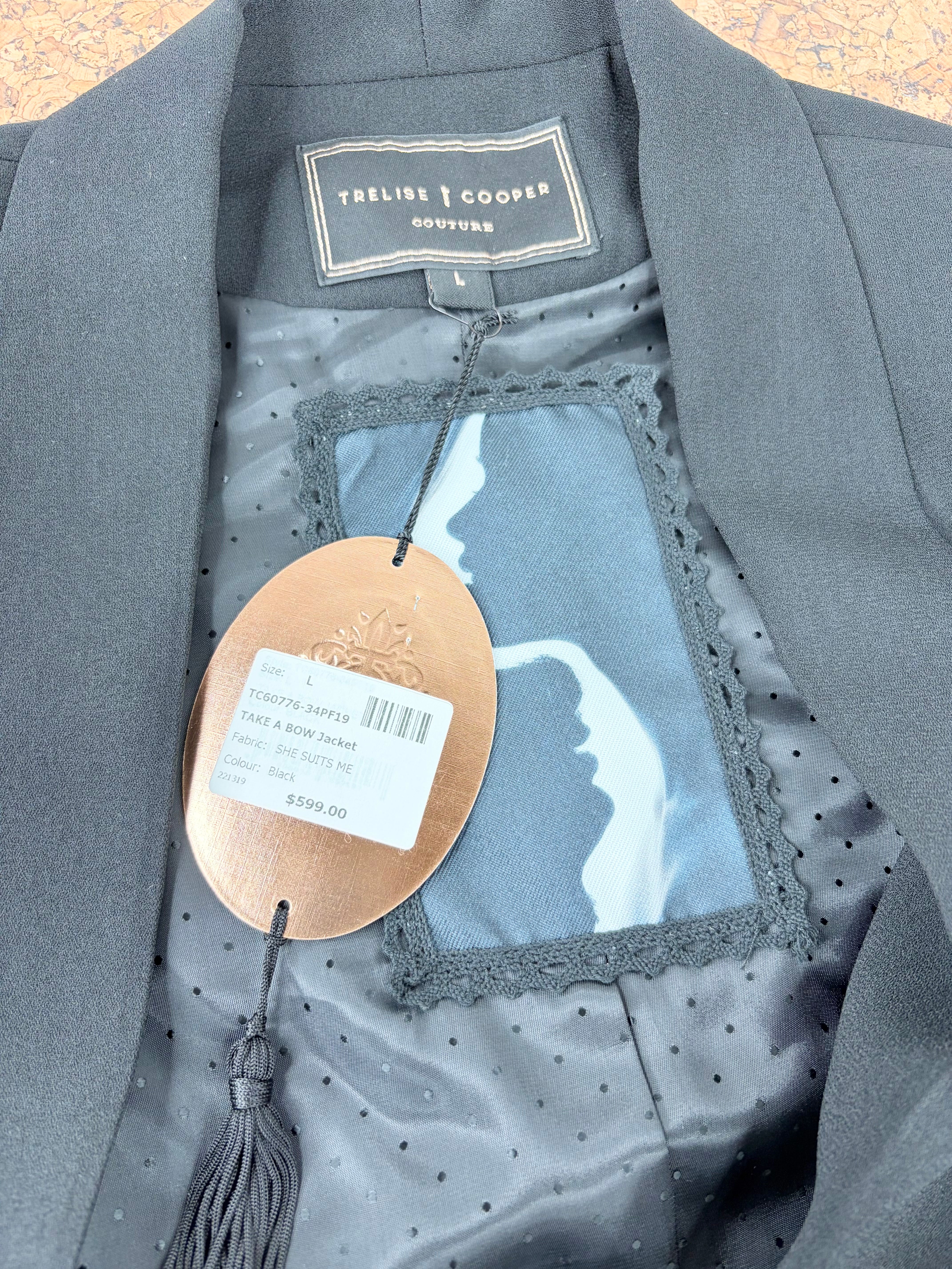 Trelise Cooper Black 'Take a Bow' Jacket NWT - AU12/14