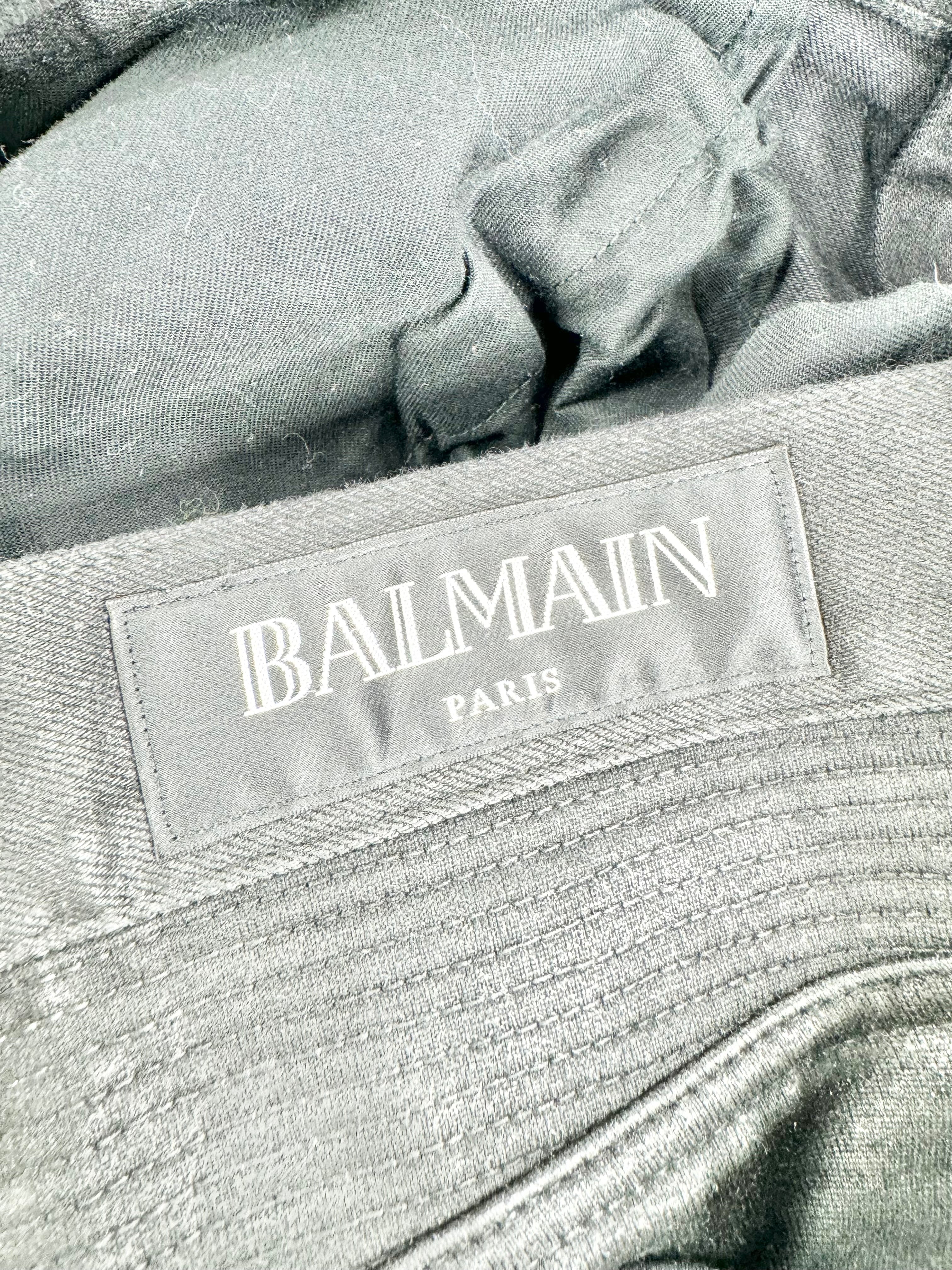 Balmain Black Moto Jeans - 30
