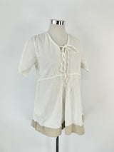 Imagine White Cotton & Linen Dress NWT - AU10/12