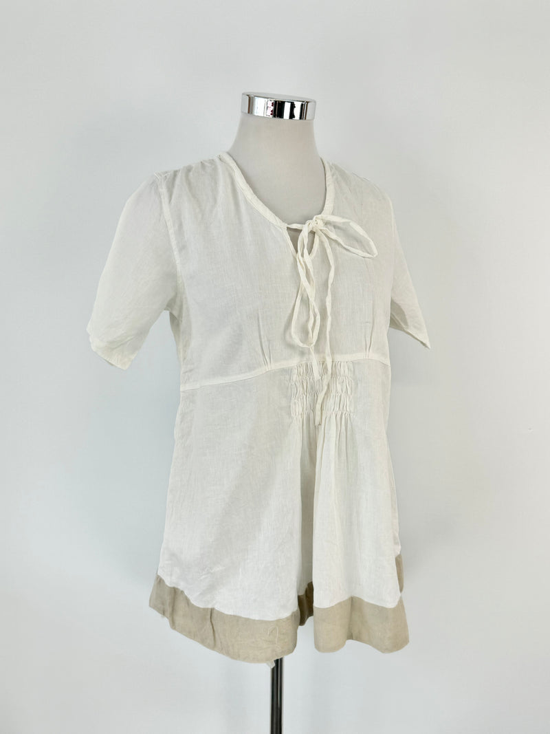 Imagine White Cotton & Linen Dress NWT - AU10/12