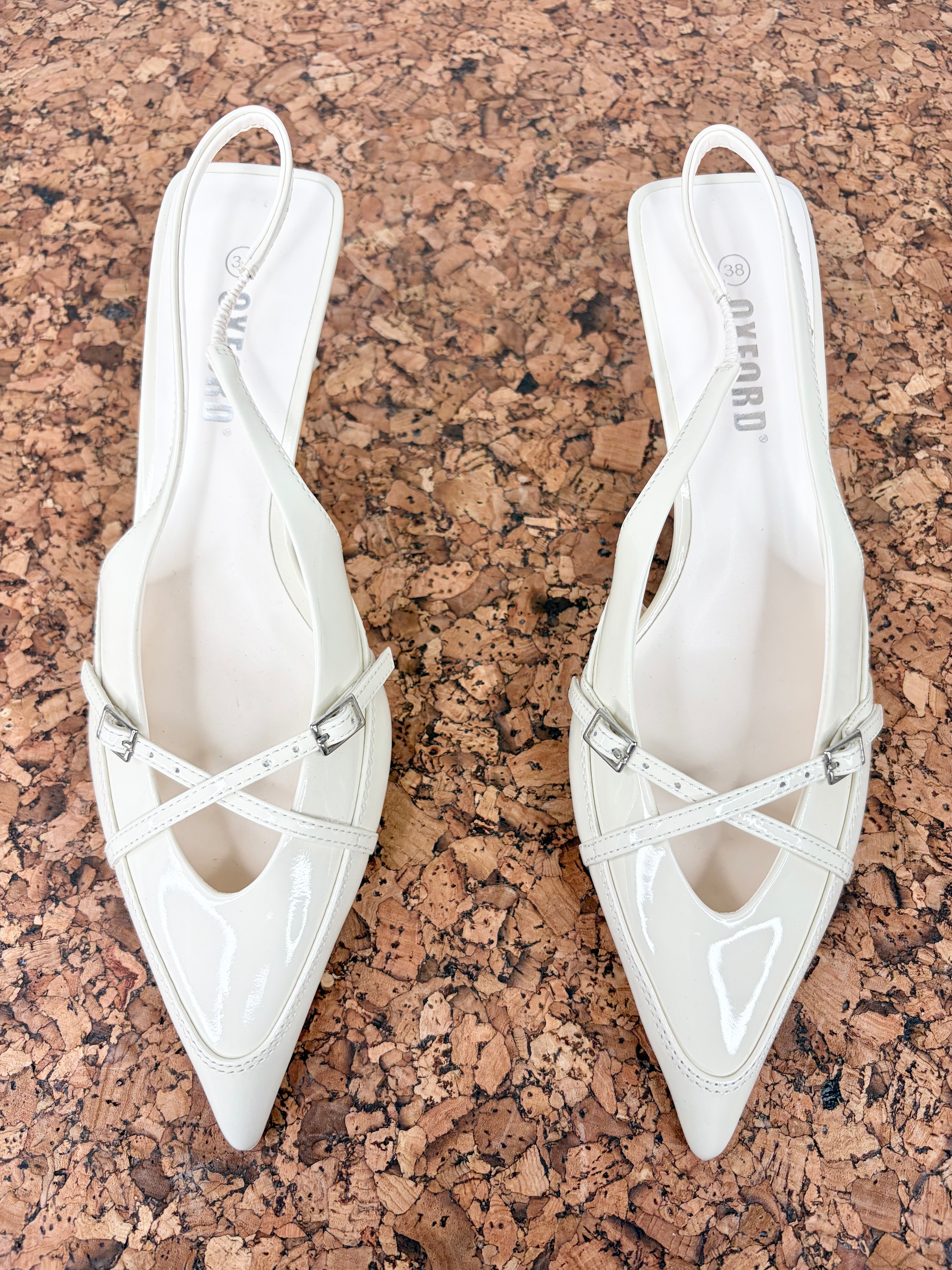 Oxford 'Julienne' Nude Kitten Heel - EU38