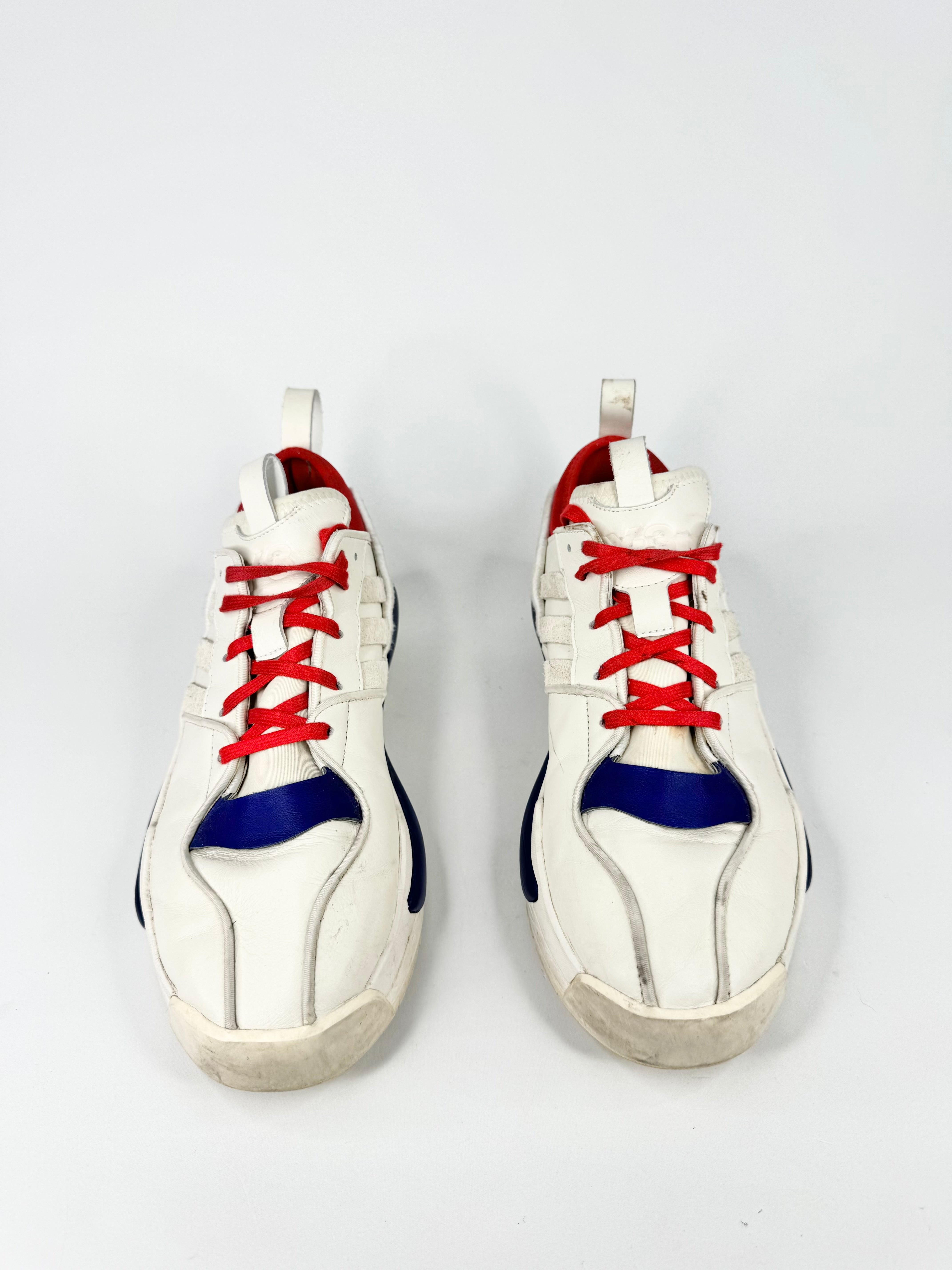 Y-3 'Rivalry' Off-White, Unity Ink & Lush Red Colourway Sneakers - EU44.5
