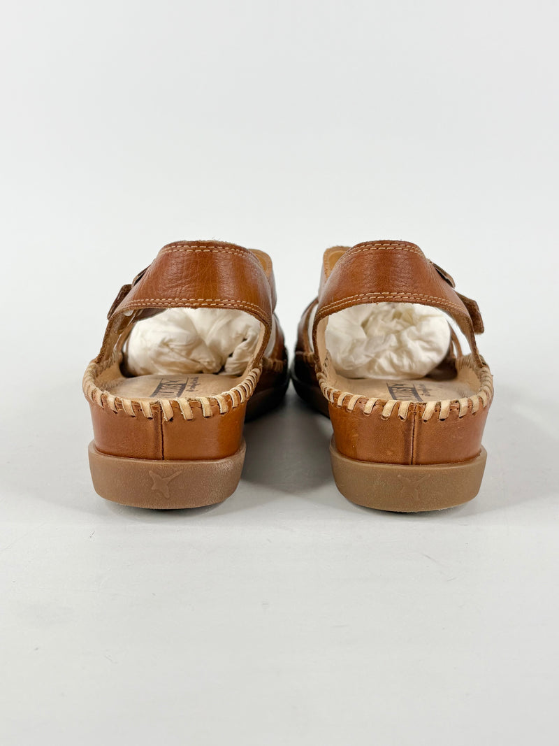 Pikolinos Brandy Leather 'Cadaques' Sandals - EU37