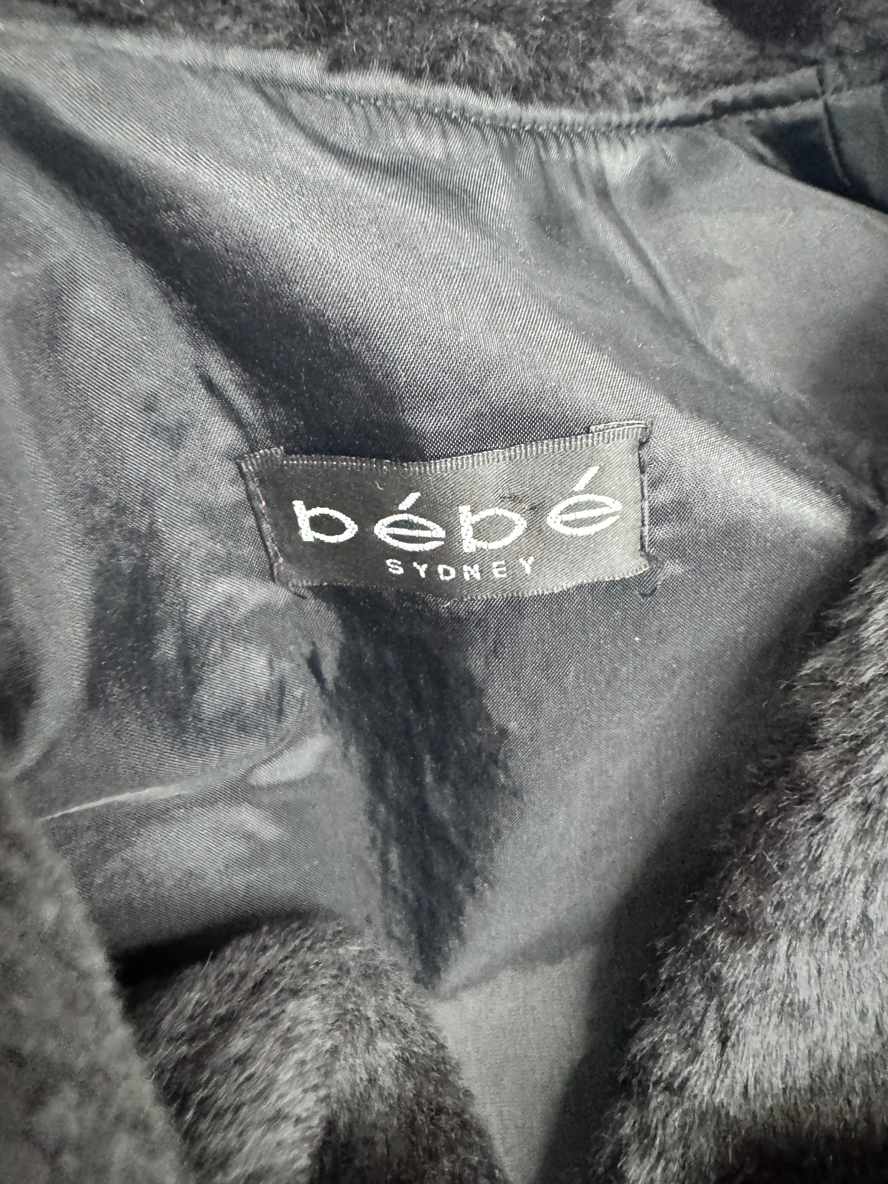 MFW Vintage 90s Bebe Black & Dusty Rose Satin Floral 2 Pce - AU8/10