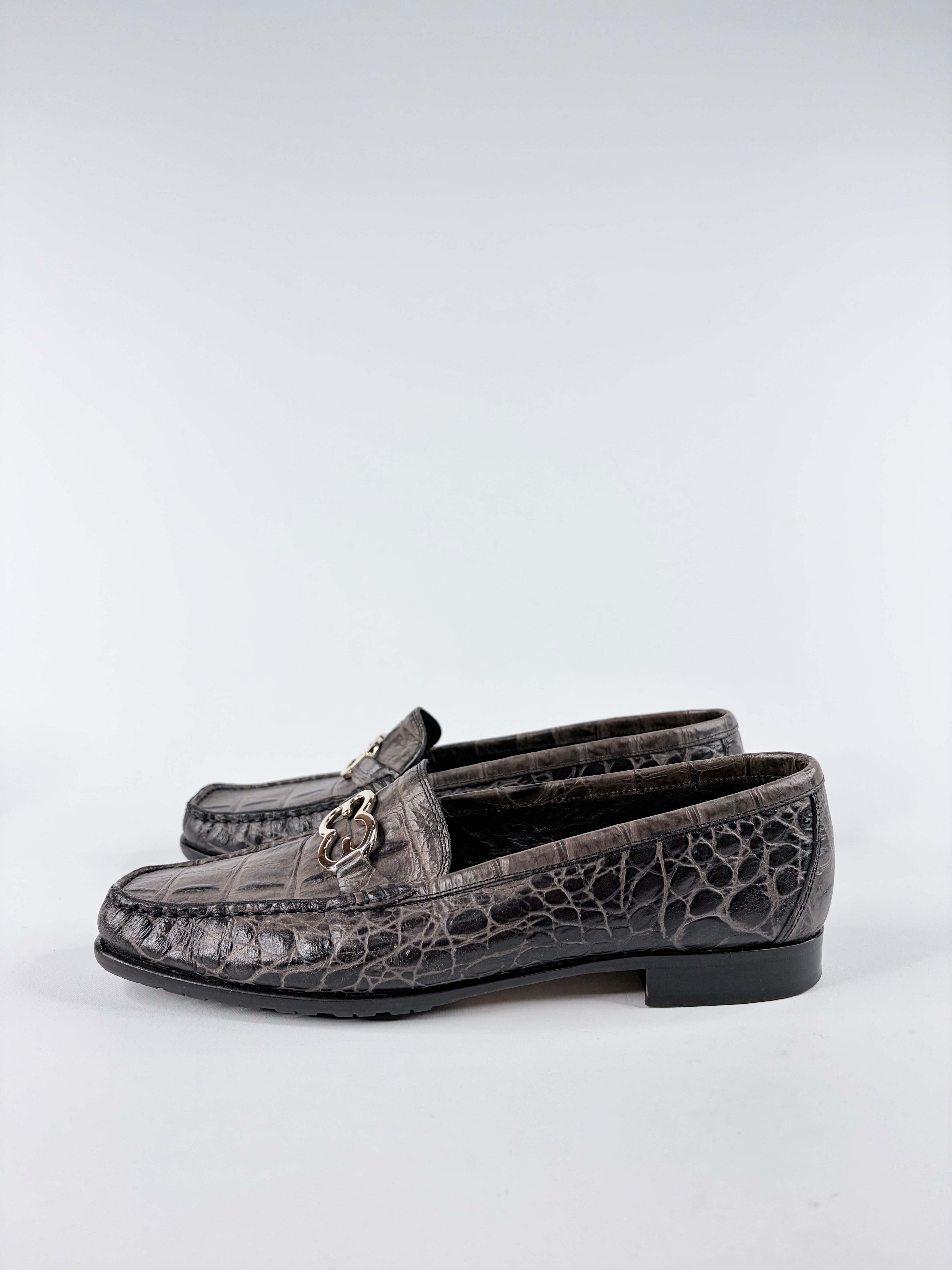 Escada Croc Textured Loafers - EU39