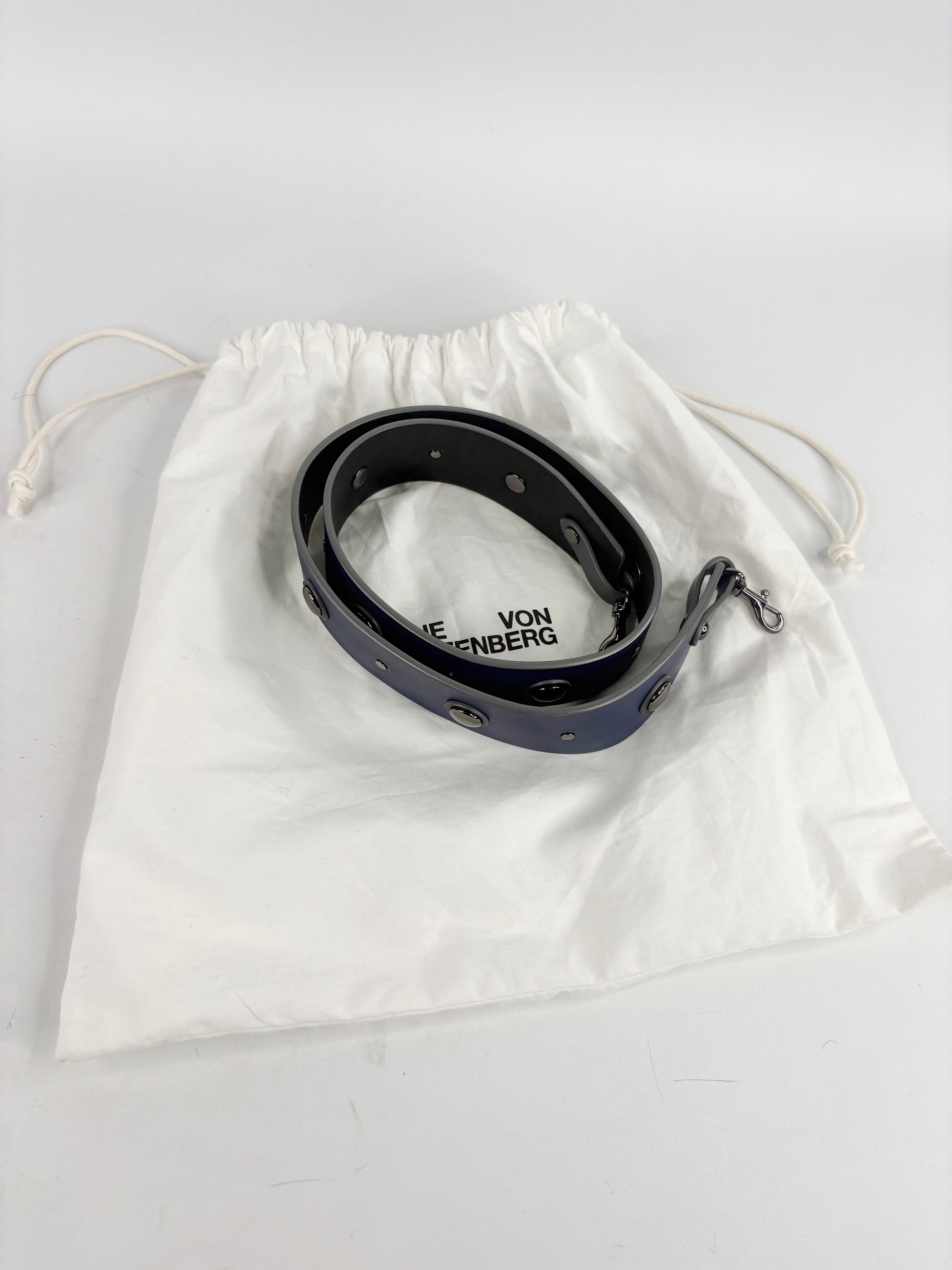 Diane von Furstenberg Blue & Green Velvet Evening Bag