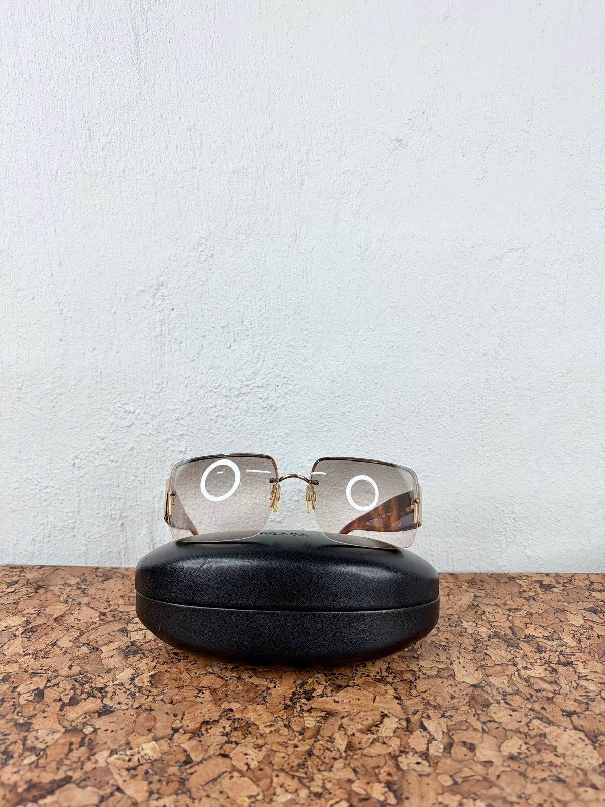 Chanel Frameless Tortoiseshell Resin & Swarovski Crystal 4095-B Sunglasses