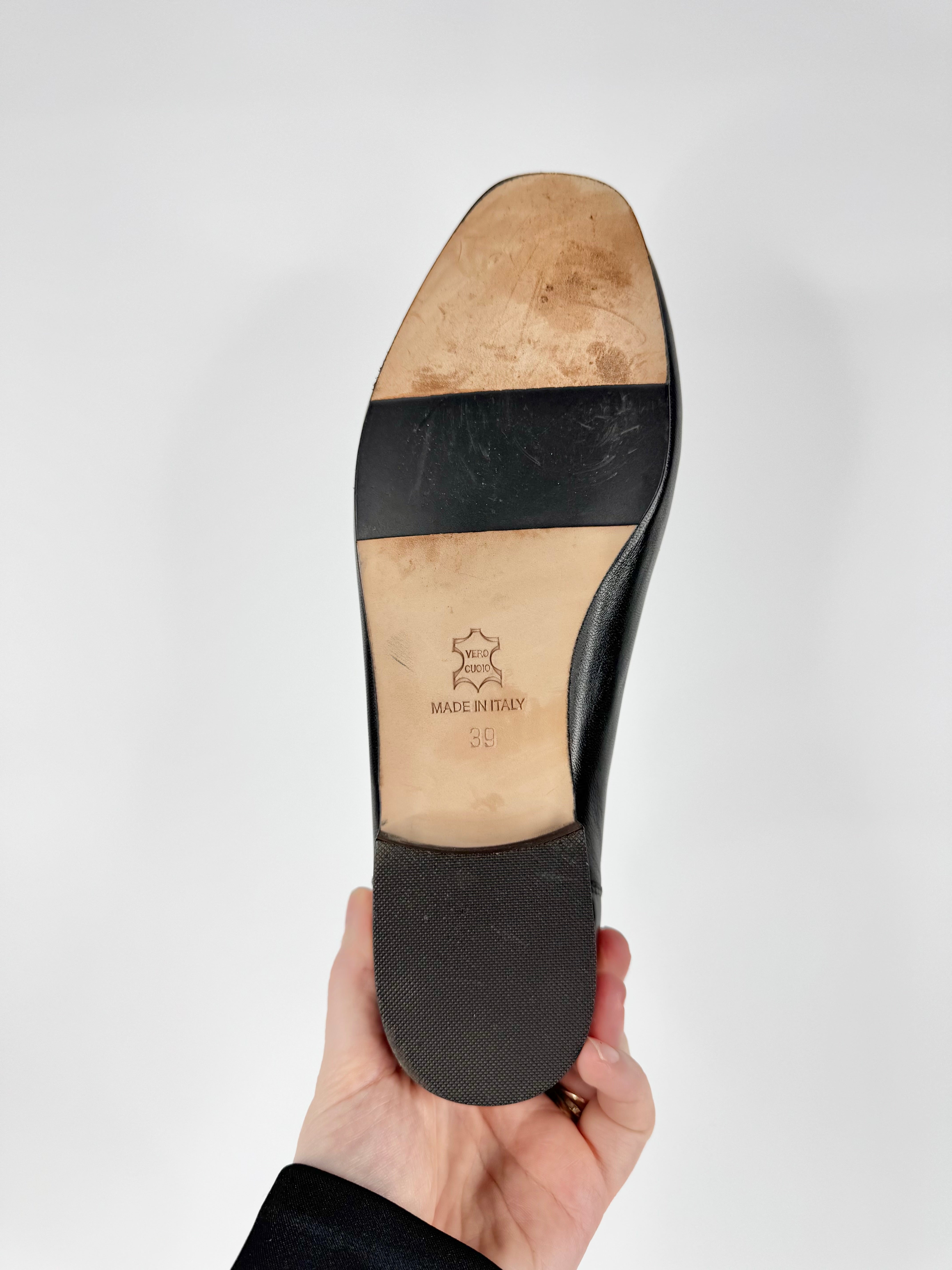 Neo Italy Black & White Horsebit Loafers - EU39