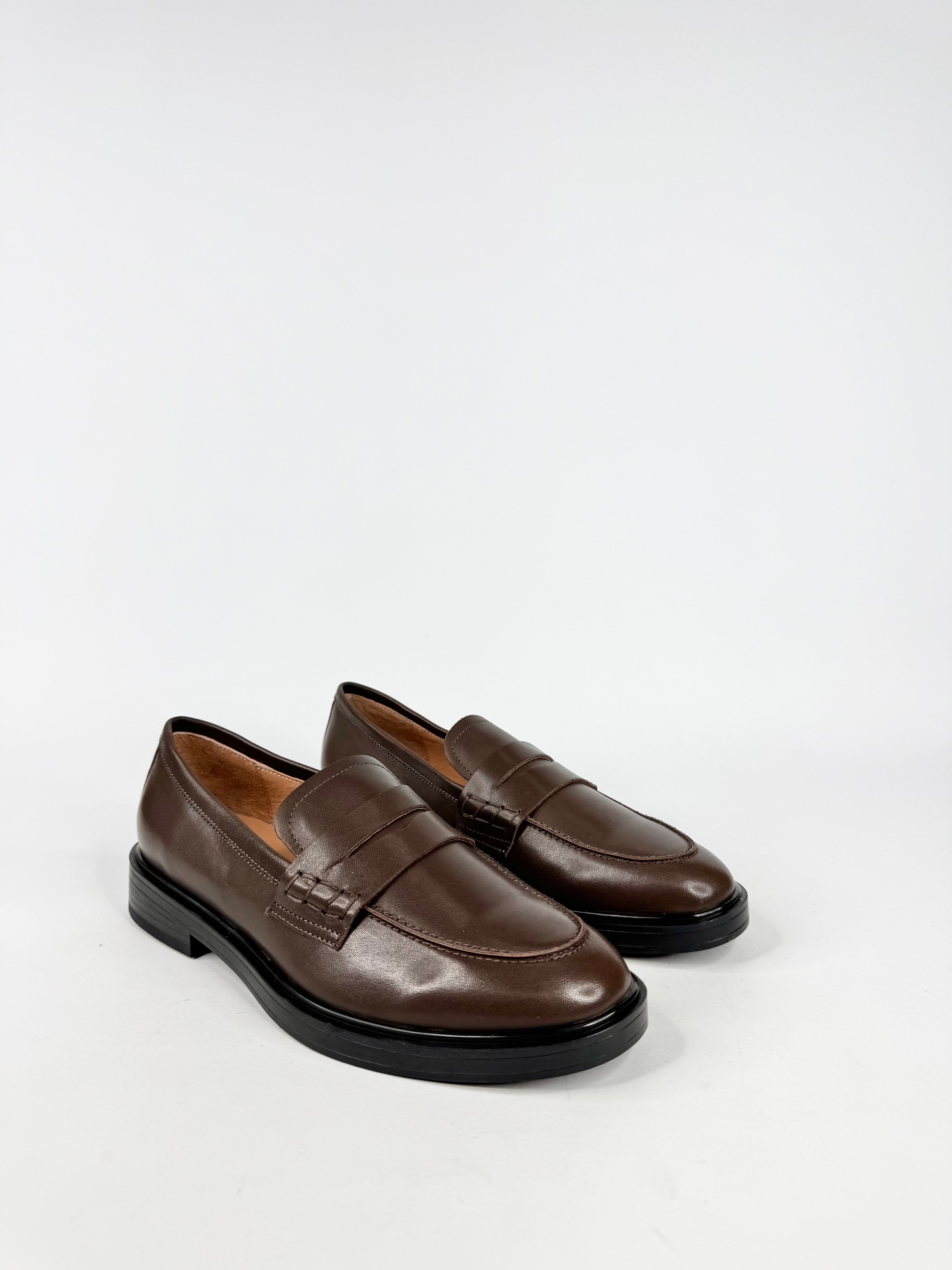 MFW Diana Ferrari Sienza Dark Choc Leather Loafers - EU37