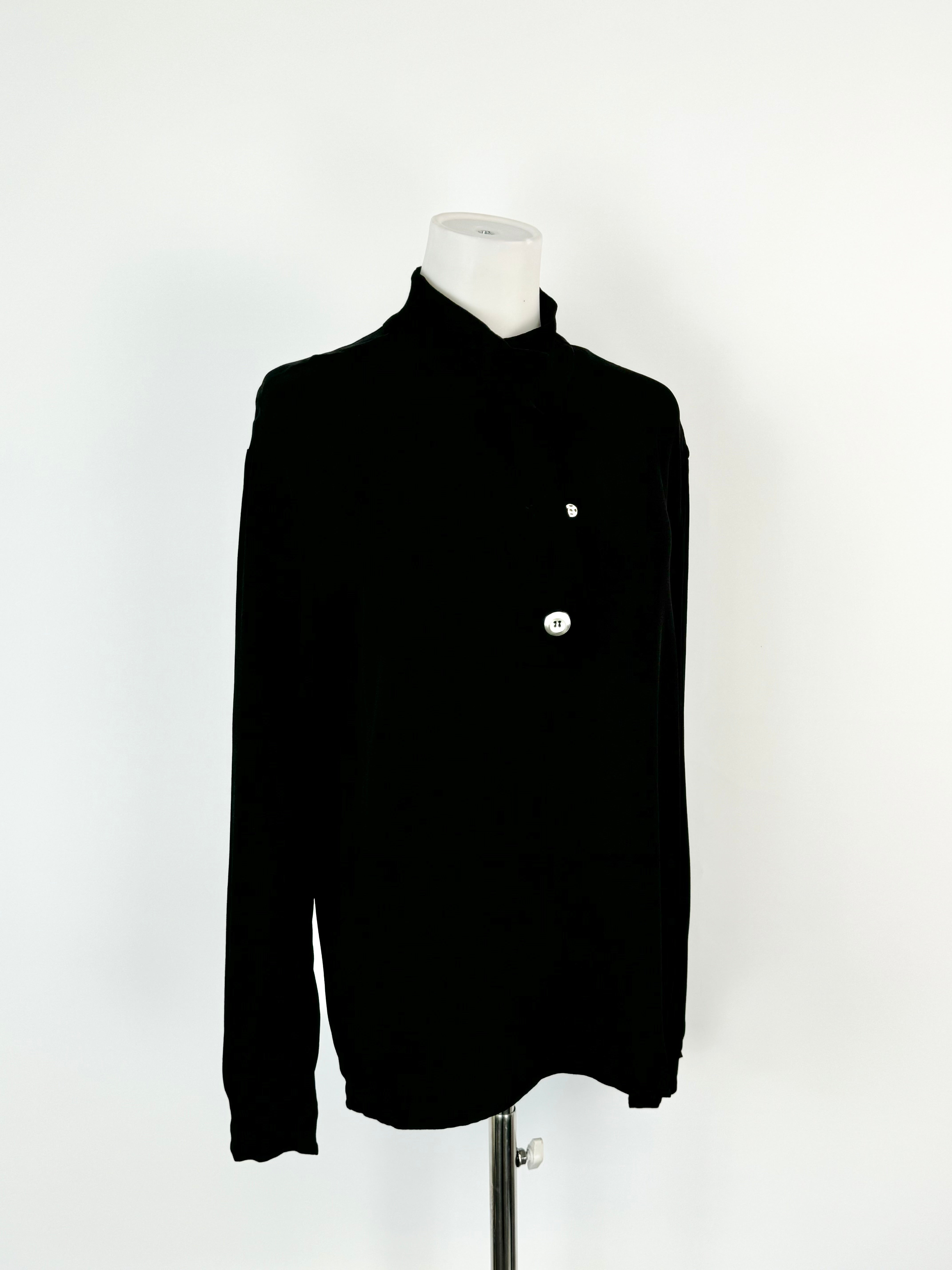 Marimekko Black High Neck Long Sleeve Top - AU8