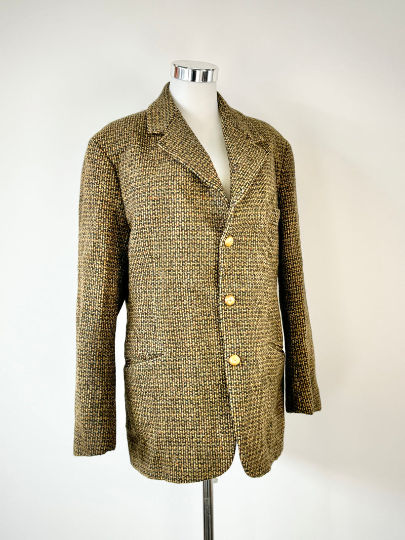 Vintage Harris Tweed Wool Blazer - L