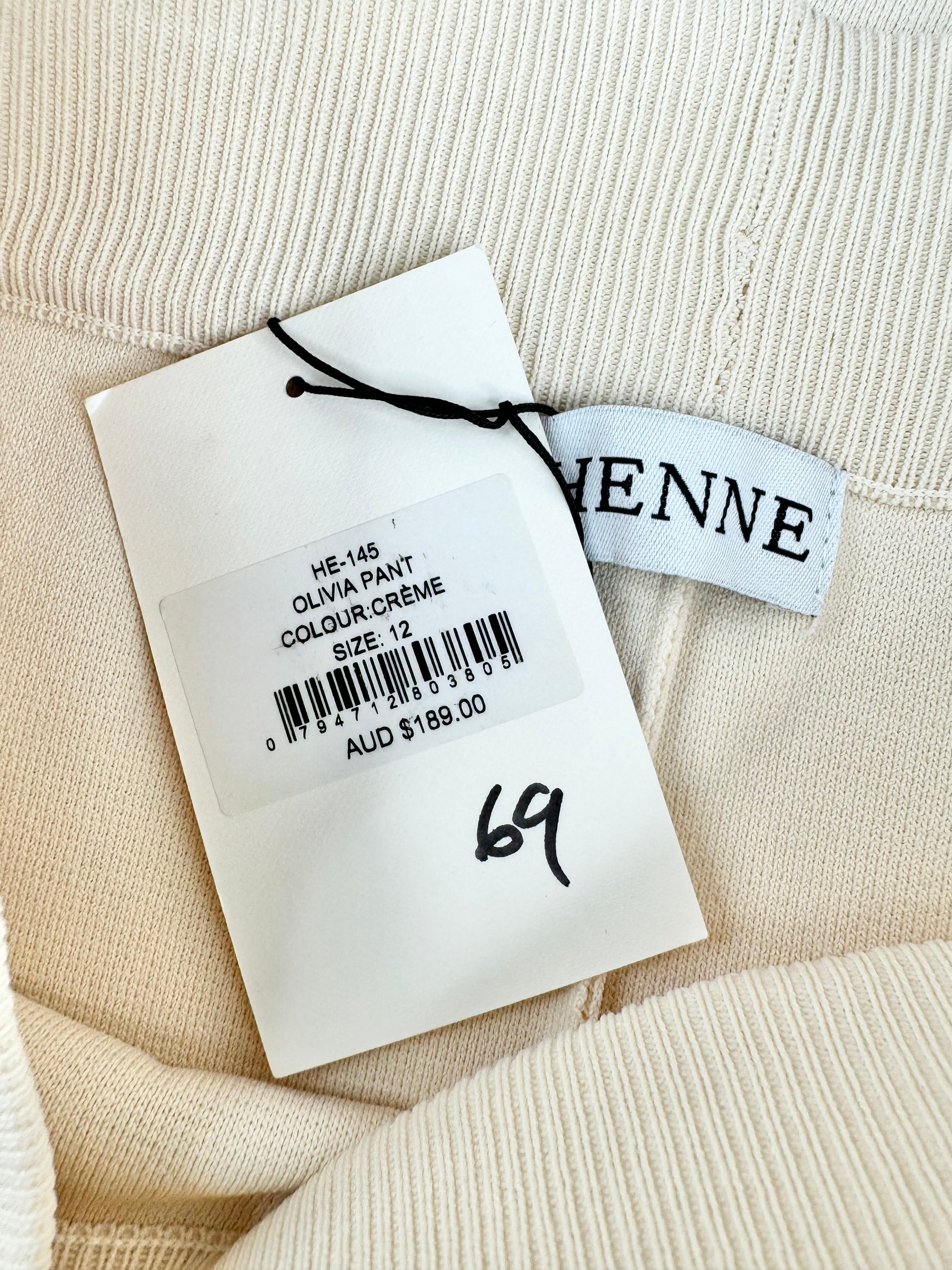 Henne 'Oliva' Creme Leggings NWT - AU12