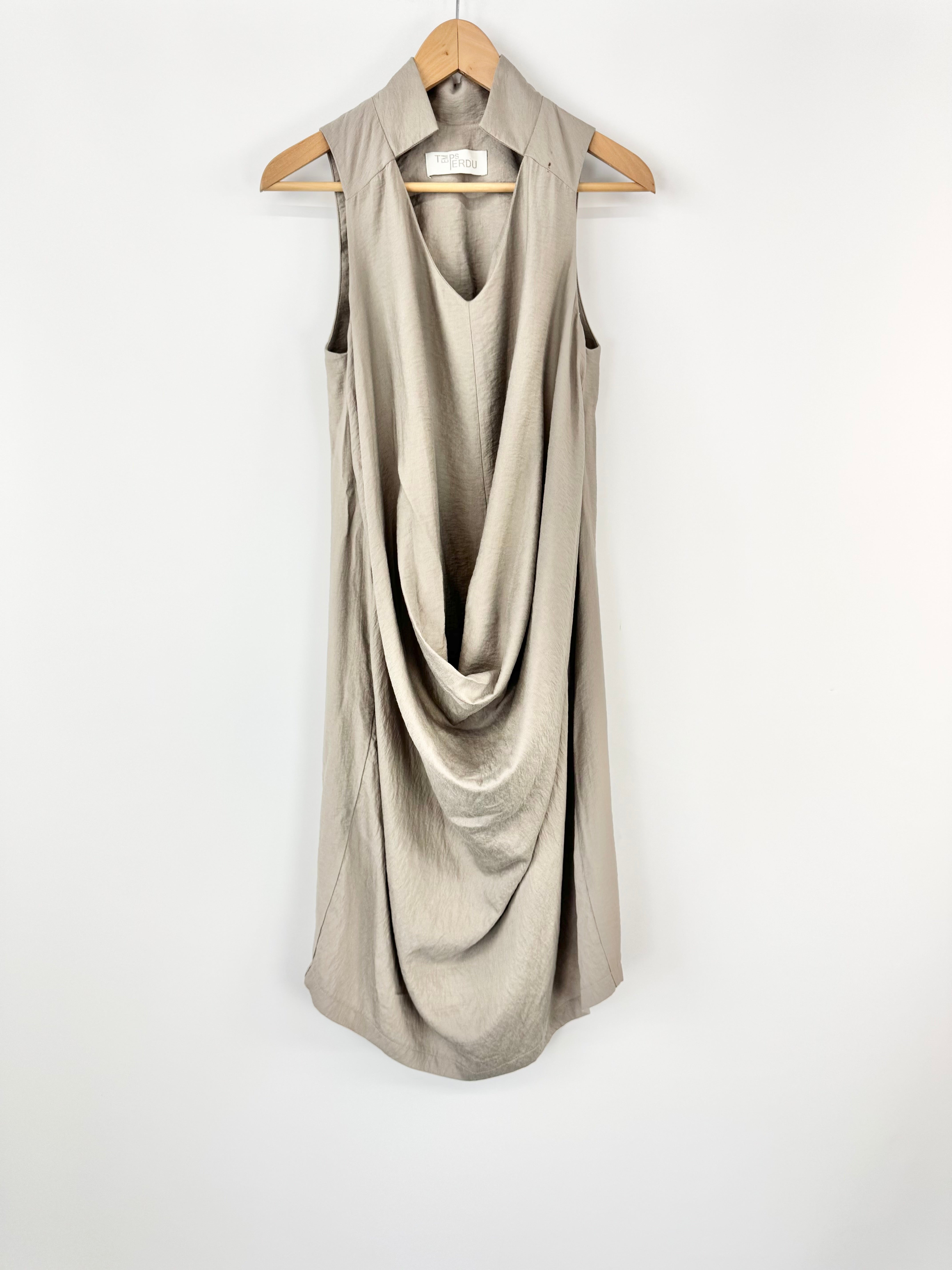 Temps Perdu Ash Grey Asymmetrical Dress - AU8