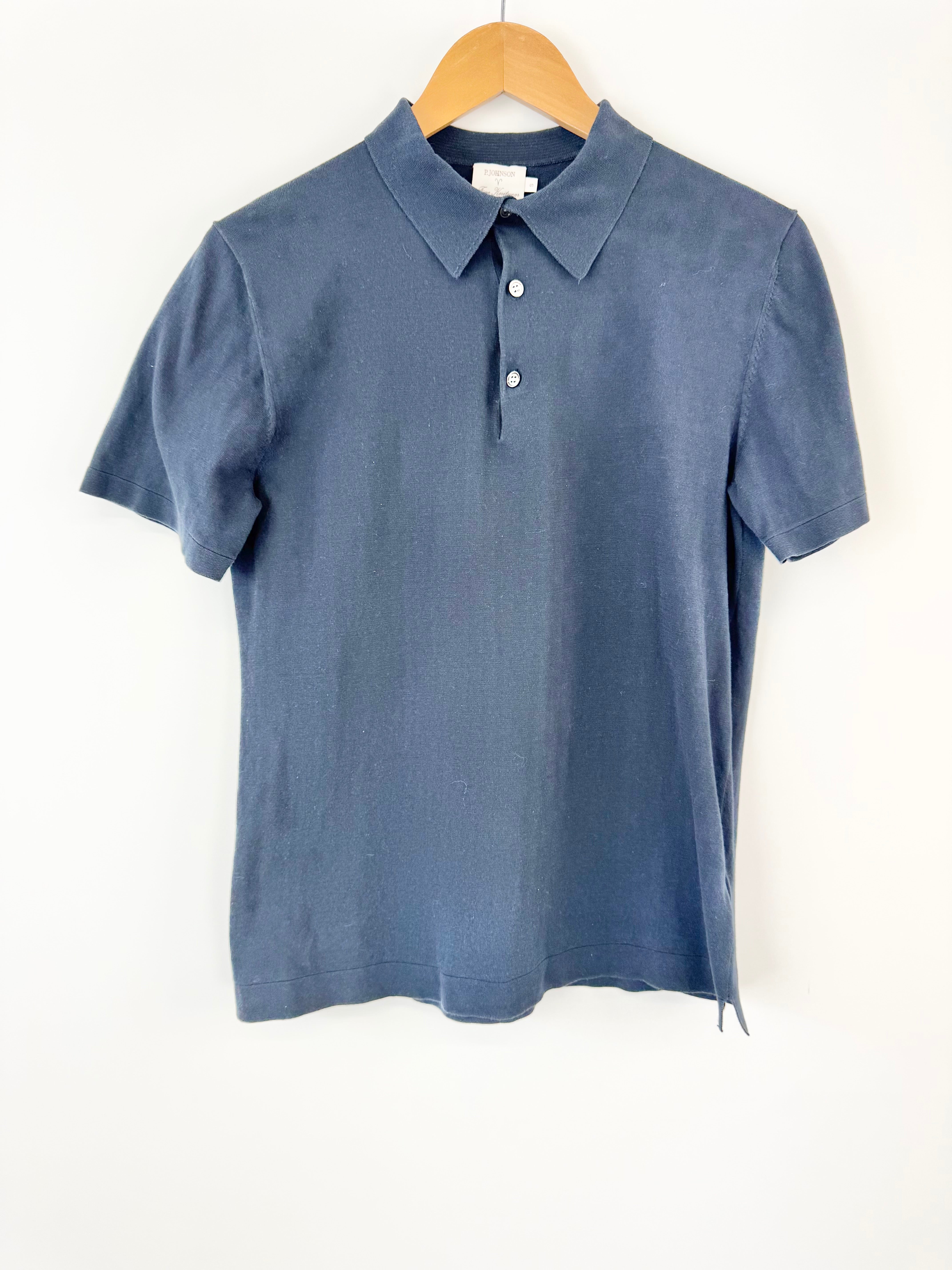 P Johnson Navy Cotton T-Shirt - AU8
