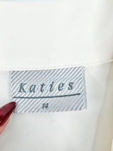 Vintage Katies Cream Blouse - AU12/14