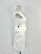 Anthea Crawford Soft Cream Peplum Dress NWT - AU12