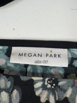Megan Park Silk-Blend Floral & Geometric Print Midi Dress - AU6/8