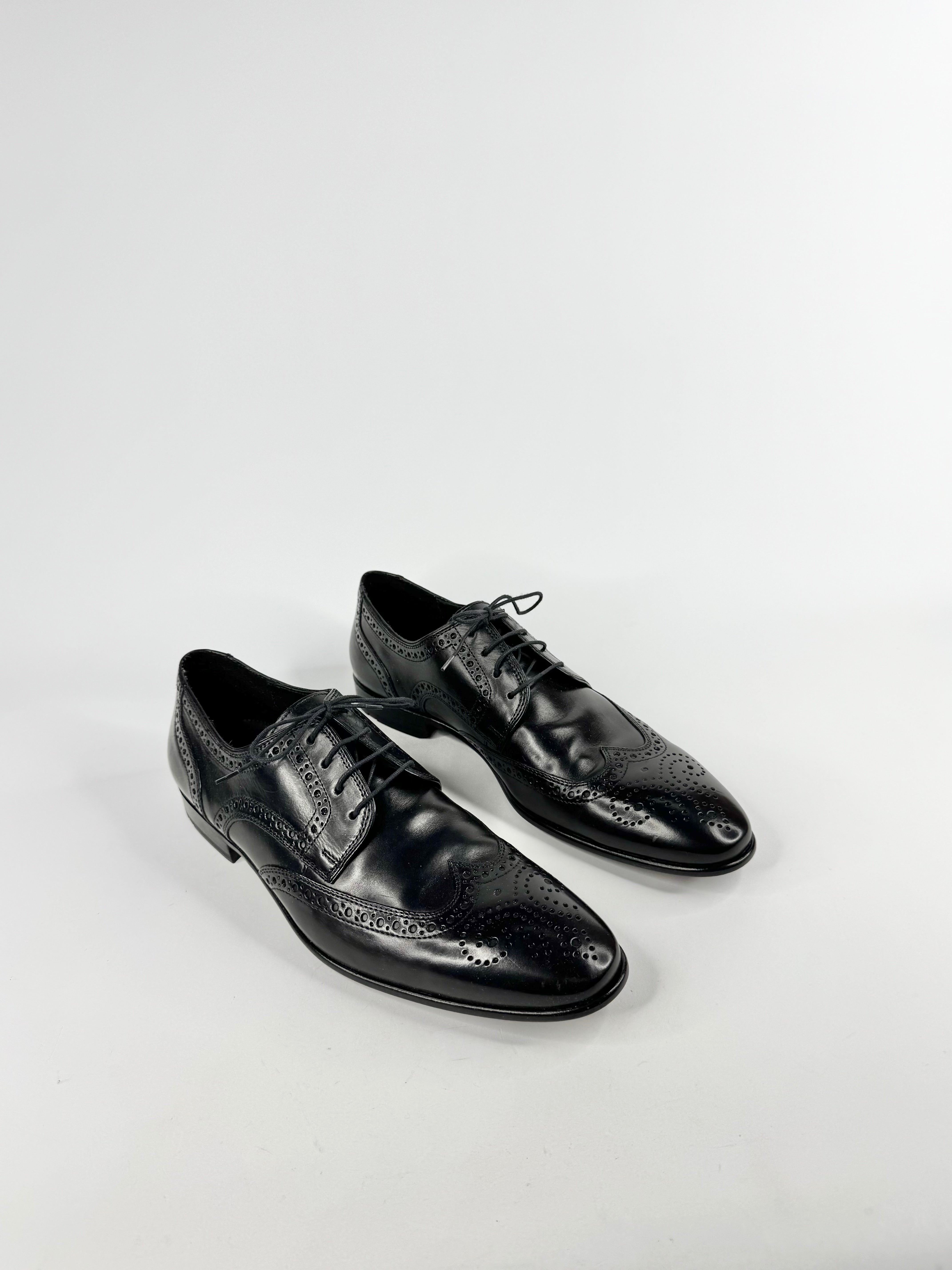 Lloyd Germany Black Brogue 'Jackson' Lace Up Shoes - EU44