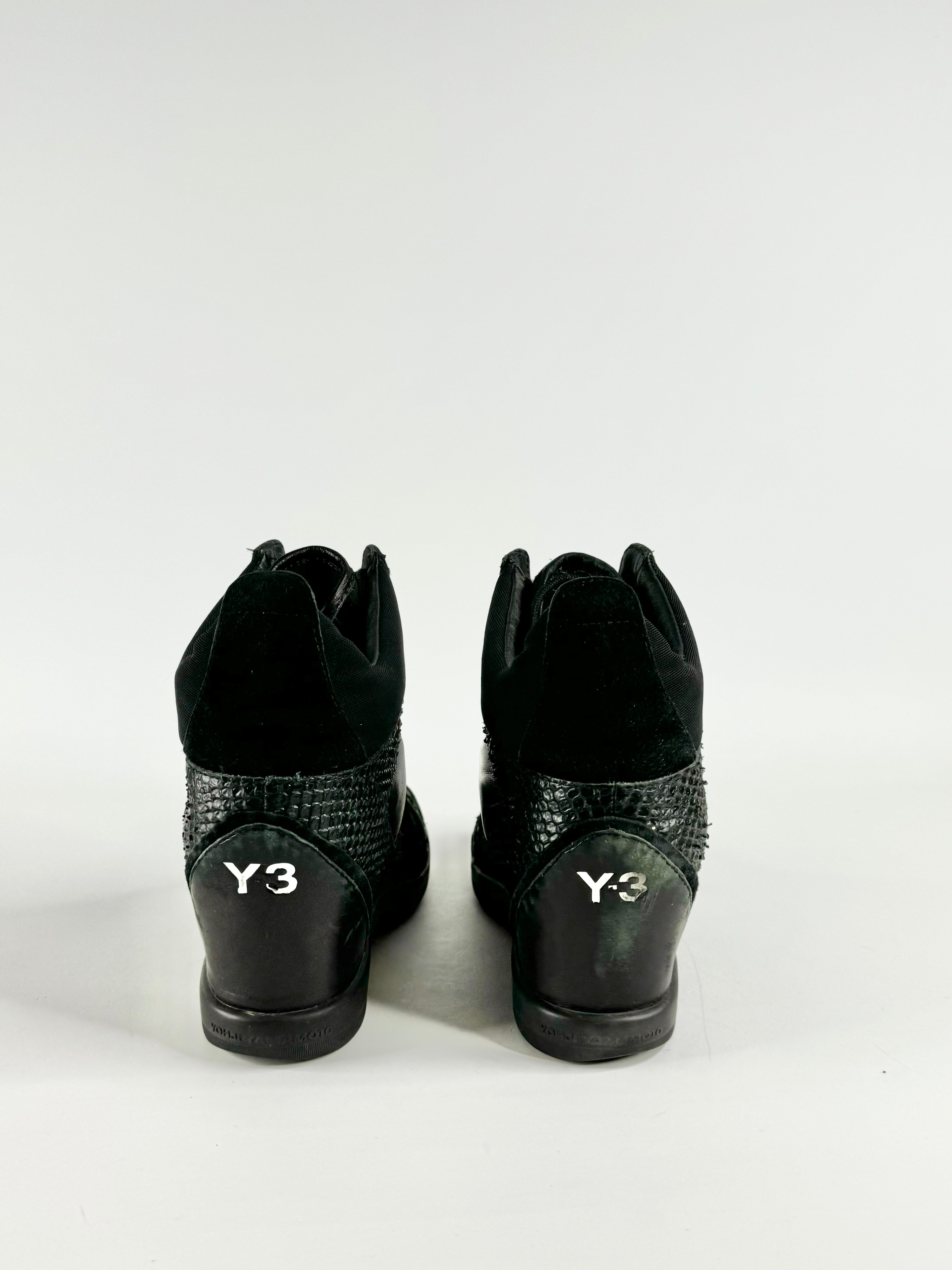 Y-3 Black Sukita Wedge Sneakers - EU39