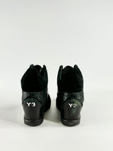 Y-3 Black Sukita Wedge Sneakers - EU39