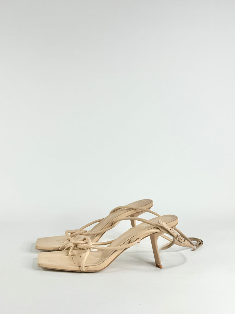 Alias Mae Square Tipped Beige Sandals - EU41