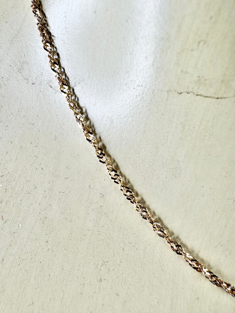9ct Italian Made Gold Rope Chain Necklace