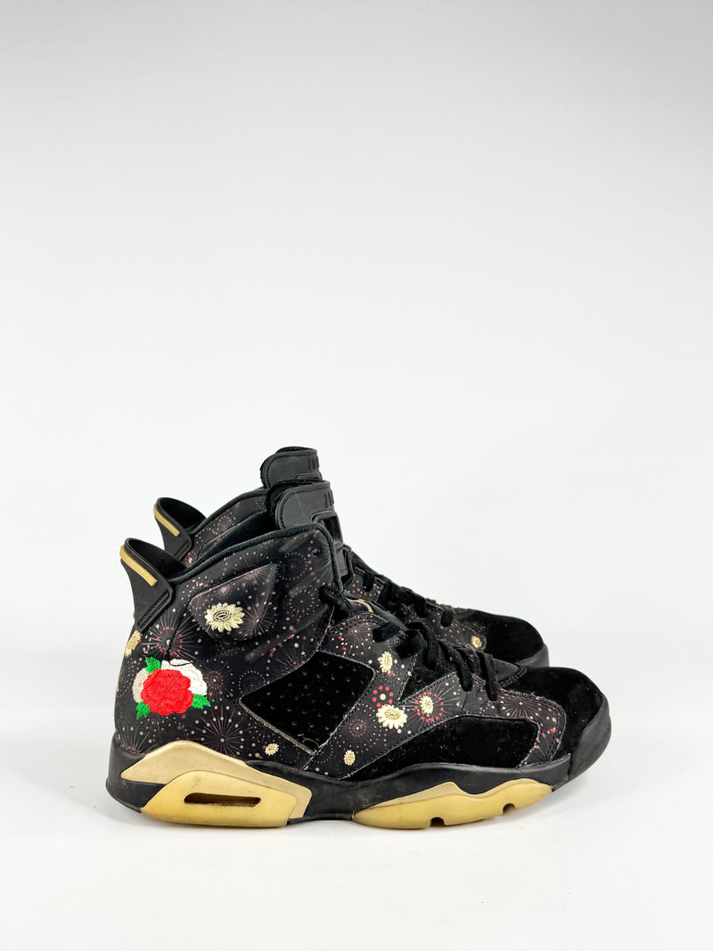 Air Jordan 6 Retro 'Chinese New Year' Black & Gold Sneakers - EU45
