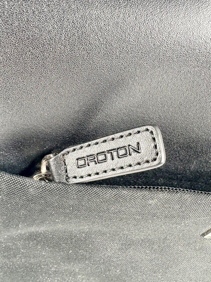 Oroton Black Postman-Style Crossbody Bag