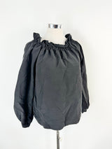 Marimekko Black Peasant Blouse - AU12