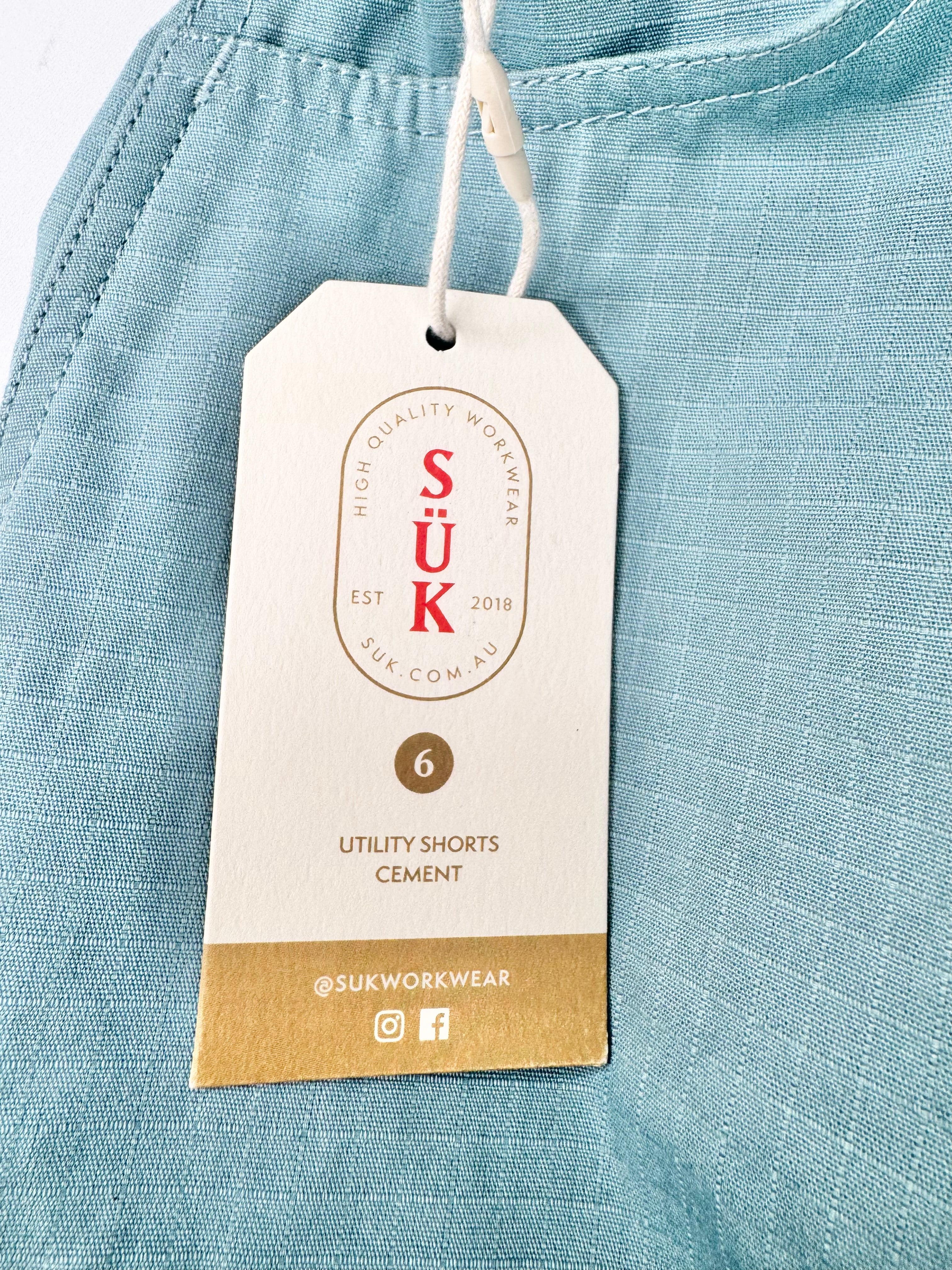 SÜK Workwear Light Blue Shorts NWT - AU6