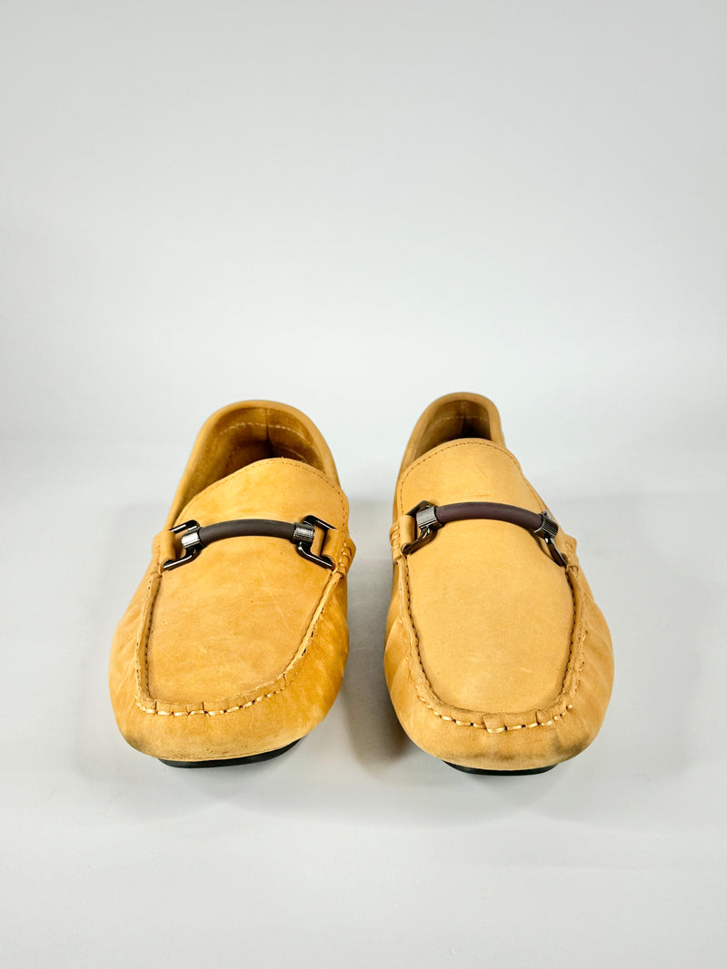 Basement Ochre Leather Loafers - EU43