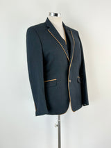 Cavani Navy Blue Waistcoat & Blazer Set - 52R