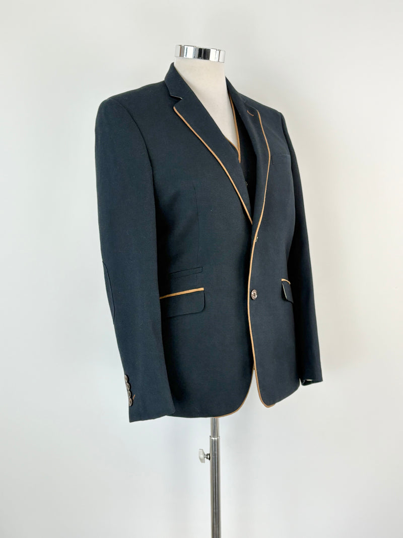 Cavani Navy Blue Waistcoat & Blazer Set - 52R