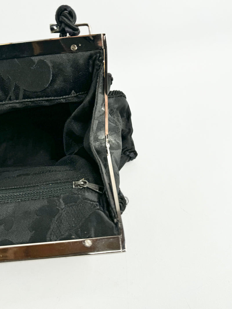 Vintage 1997 Dolce & Gabbana Black Brocade Handbag