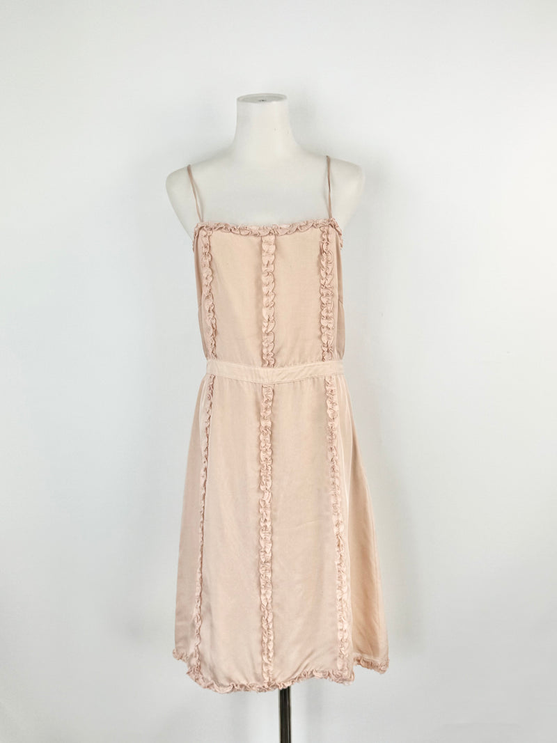 Little Joe Coral Peony Frill Dress - AU10