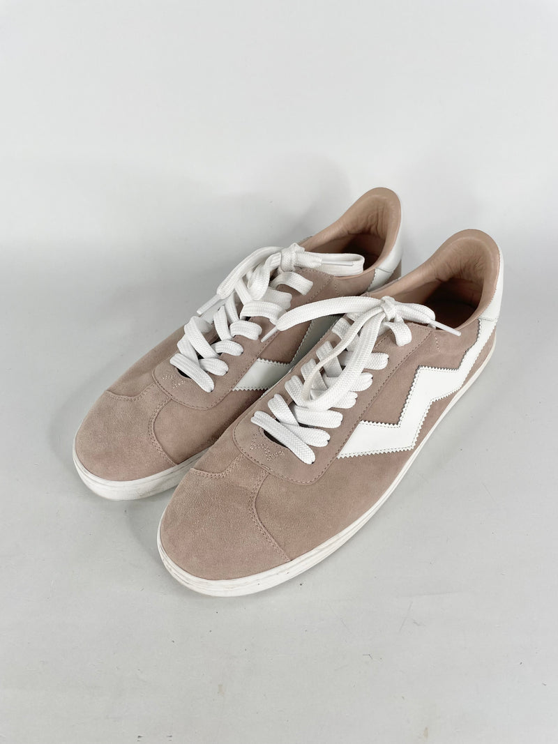 Stuart Weitzman Rose Suede Two-Tone 'Daryl' Sneakers - EU41.5