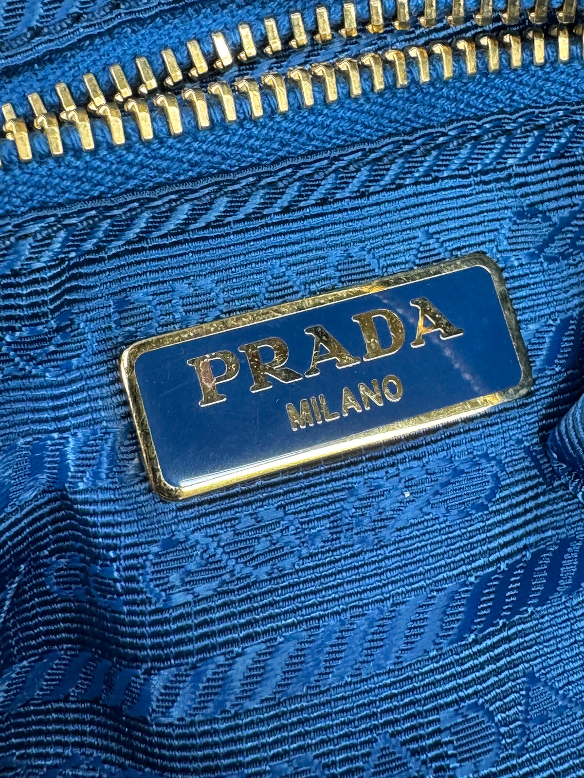 Prada Azzurro Nylon Wristlet