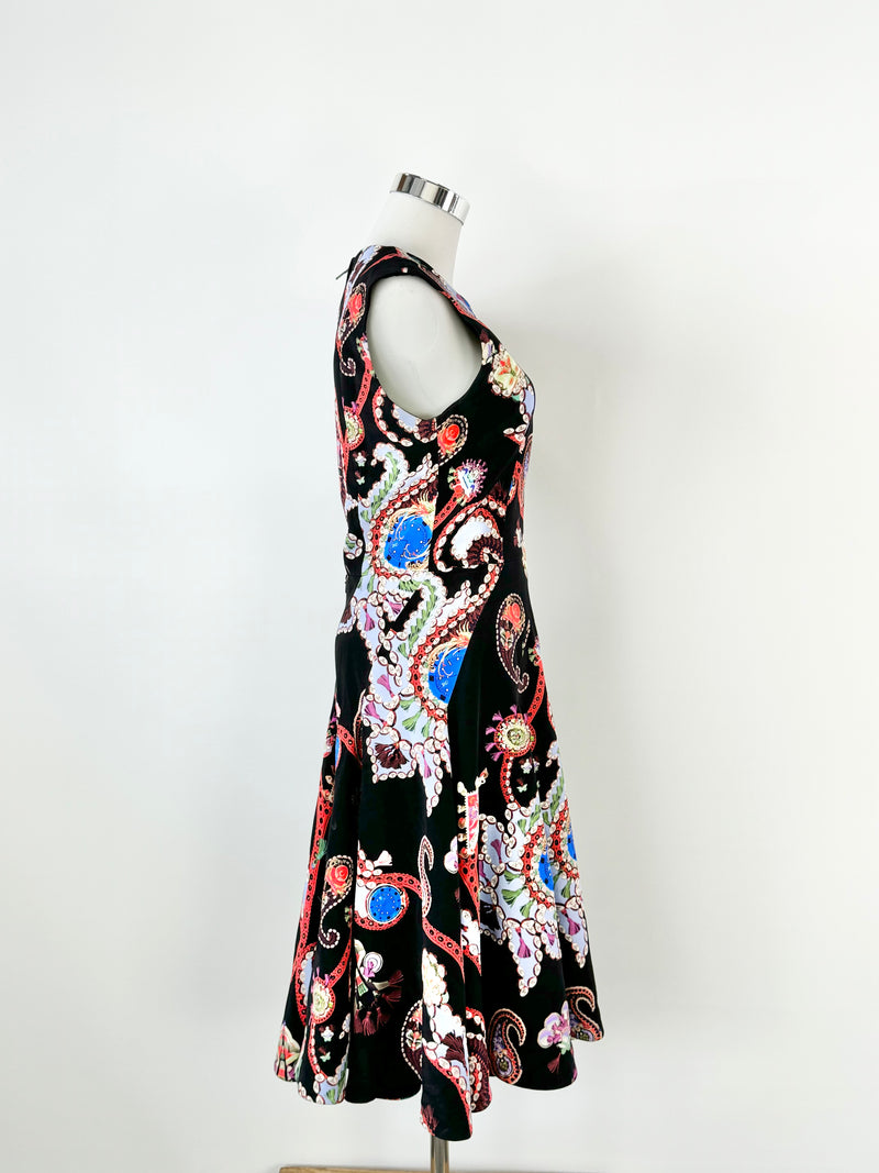 Mary Katrantzou Masson Urdu Paisley-Print Dress - AU10