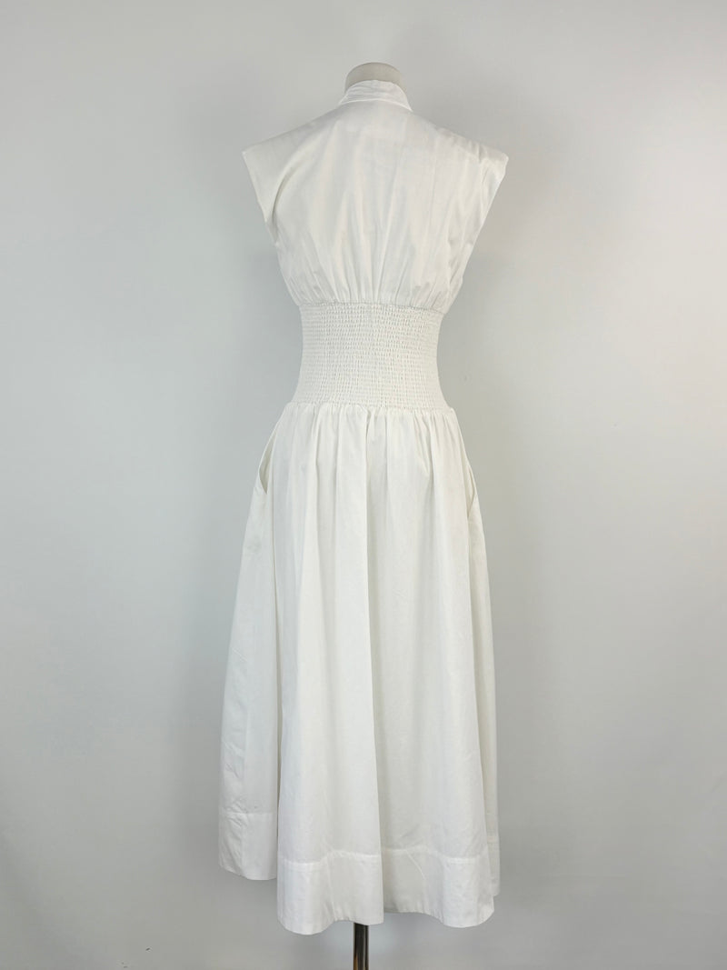 By Anthropologie White Tunic-Style Zip Up Dress - AU6/8