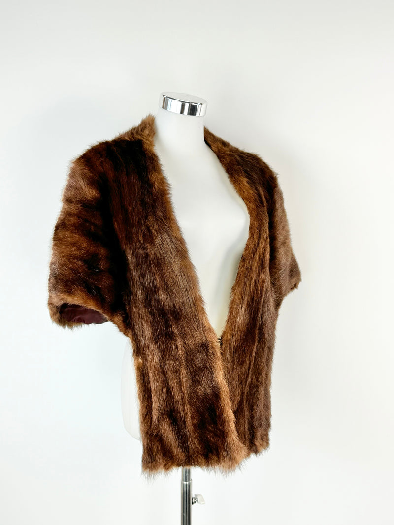 Vintage Brown Fur Stole